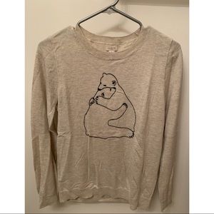 JCREW POLAR BEAR SWEATER SIZE M